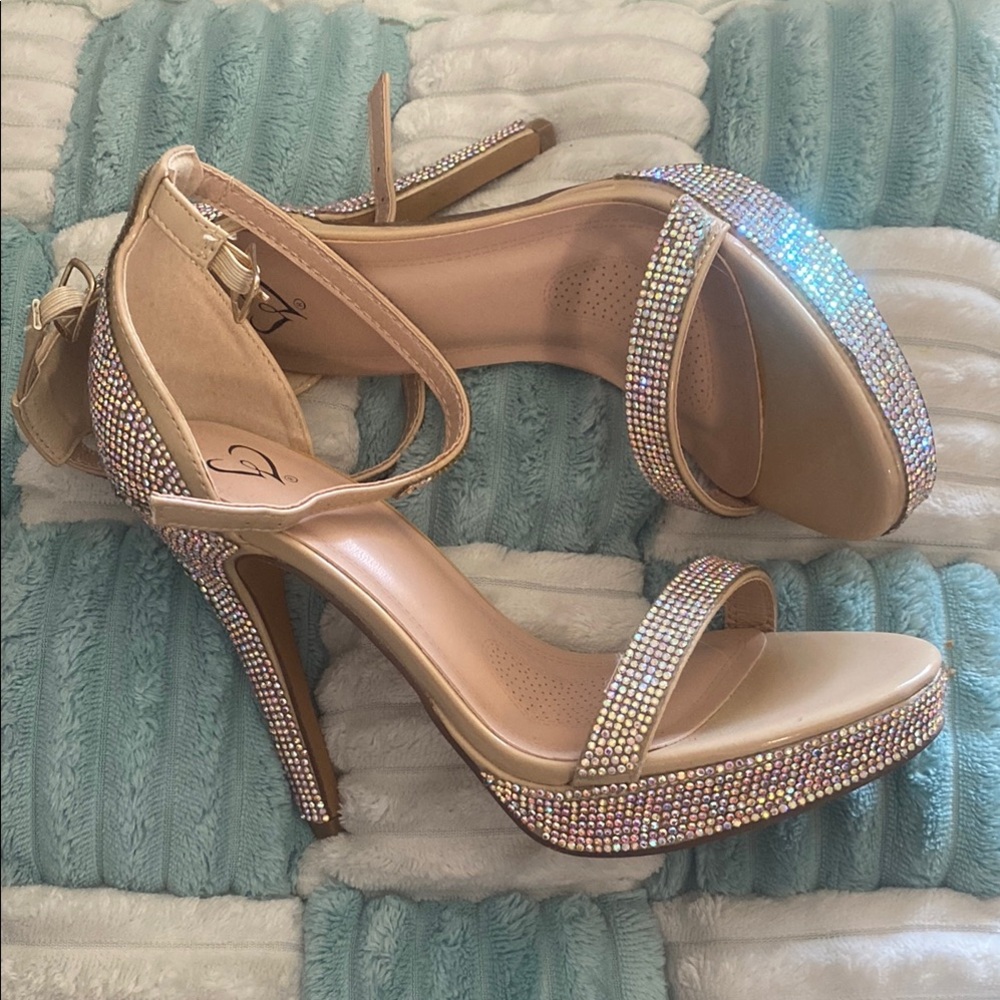 Elegant Rhinestone High Heels